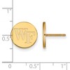 Black Bow Jewelry 14k Yellow Gold Plated Sterling Silver Wake Forest Demon Deacons NCAA Post Earrings - 2 of 3