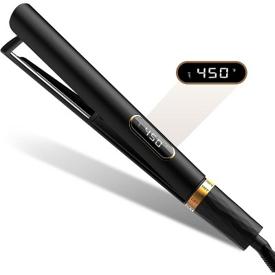 NICEBAY Hair Straightener Flat Iron, Titanium Hair Curler Iron, Fast Heating, 5 Temp Settings, Straightening Iron, Curling Iron for Hair Care.
