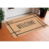 HomeRoots 17" X 29" Natural And Black Welcome Outdoor Coir Door Mat - 2 of 4