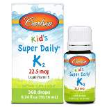 Carlson - Kid's Super Daily K2, 22.5 mcg, Liquid Vitamin K2 as MK7, Vegetarian, Unflavored