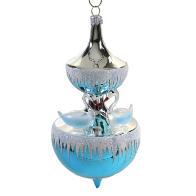Italian Ornaments 6.5 Inch Swan Fountain Ornament Christmas Carousel Tree Ornaments