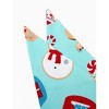 PATPAT Christmas Matching Family Pajamas Set Gingerbread Print Blue and RedPuS with Christmas Socks Light Blue - 4 of 4
