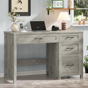 47" Executive Desk with Drawers & Charging Station, Computer Desk Workstation - 1 of 4