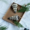 TopComfy Decorative Object Glass Tear Drop Ornaments Set of 6 for Holiday Party Decorations, Silver, 3"*3"*5.5" - 3 of 4