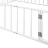 Okak Metal Floor Bed Twin/Full/Queen,Montessori Bed Frame with Safety Rails & Lockable Door, Toddler Bed for Kids Room & Nursery - 3 of 4