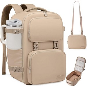 40L TSA Carry On Travel Backpack for Women & Men, Fits 17 Inch Laptop, Waterproof with Detachable Crossbody Bag - 1 of 4