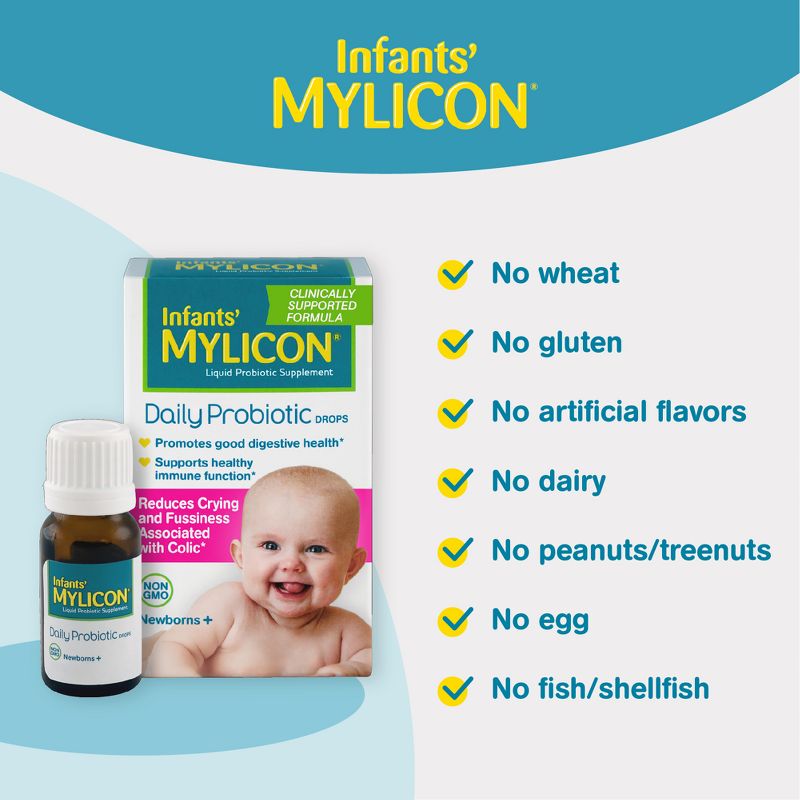 Mylicon Daily Probiotic Colic Drops - 0.28 fl oz, 6 of 12
