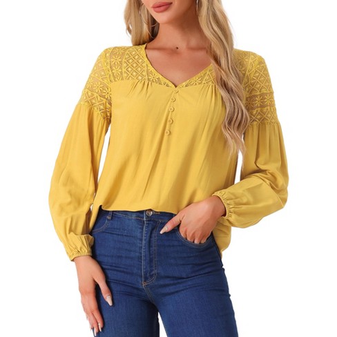 Target yellow blouse online