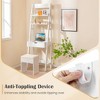 Tangkula Vanity Desk w/ Flip-up Mirror and Stool w/ 3-Color Lighting 6 Compartments - 4 of 4