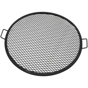 Sunnydaze Outdoor Camping or Backyard Heavy-Duty Steel Round X-Marks Fire Pit Cooking Grilling Grate - 1 of 4