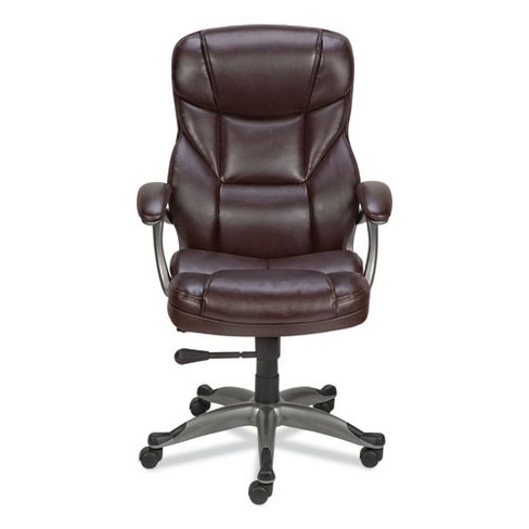 Alera Alera Birns Series High-Back Task Chair, Supports Up to 250 lb, 18.11" to 22.05" Seat Height, Brown Seat/Back, Chrome Base - image 1 of 4