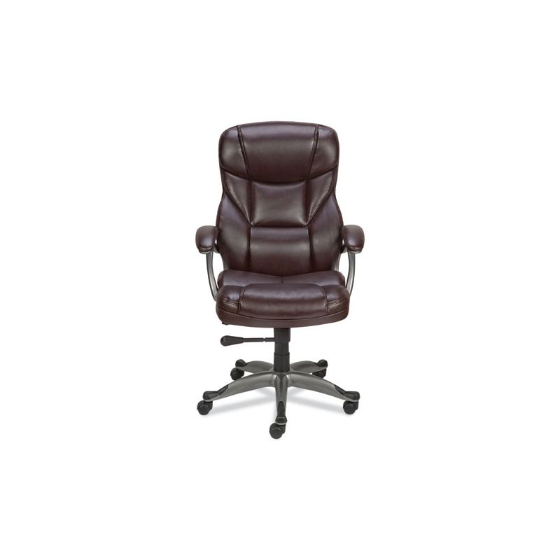 Alera Alera Birns Series High-Back Task Chair, Supports Up to 250 lb, 18.11" to 22.05" Seat Height, Brown Seat/Back, Chrome Base, 1 of 6