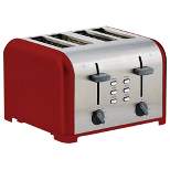 Kenmore 4-Slice Toaster, Dual Controls, Wide Slot  - Red Stainless Steel