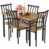 Dining Table Set for 4, Kitchen Table with 4 Chairs, 5 Piece Rectangular Dining Table Furniture Set - 4 of 4