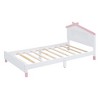 Twin/Full Size Wood Platform Bed with House-Shaped Headboard and Motion Activated Night Lights - ModernLuxe - 4 of 4