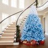 Tangkula Artificial Christmas Tree Hinged Snow Flocked Xmas Tree w/ Lush Branch Tips - 2 of 4