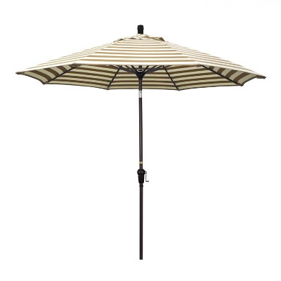 California Umbrella Sunset Series 9 Ft Octagonal Aluminum Auto Tilt Patio Umbrella W/ Crank Lift