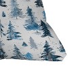 16"x16" Ninola Design Watercolor Pines Spruces Square Throw Pillow Blue - Deny Designs - 3 of 4
