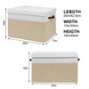 Aoibox Large Toy Storage Box with Lid Beige White 25x13x16 Inch Foldable Organizer Chest with Dividers for Kids Room - 3 of 4