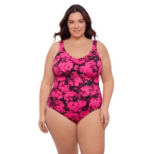 Aqua Green Women's Cinched V-Neck Shirred One Piece - 1 of 3