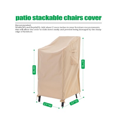 F&J Outdoors Premium Waterproof Outdoor Patio Chair Cover - Beige