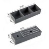 36" Wall Mounted Floating Bathroom Vanity With Ceramic Sink Striped Walnut Bathroom Vanity No Drain And Faucet - 4 of 4