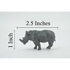 Collectible Wildlife Gifts | Rhinoceros, Rhino, High Quality, Hand Painted, Rubber Animal, Realistic, Model,  Toy, Gift,   2 1/2"   CH529 BB158 - 2 of 4
