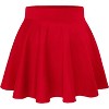 Women's Stretch Flared Mini Skirt - Super Short Skate Style in Nylon Ponte for Casual Wear Red - 4 of 4