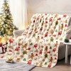 Lomsoe Christmas Cookies and Gifts Print Flannel Blanket - All Seasons Soft and Warm Perfect for Living Room Decor, Sofa, Bed, Travel - 3 of 4