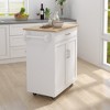 Kitchen Island with Adjustable Shelves, 1 Drawer and 2 Doors - 3 of 4