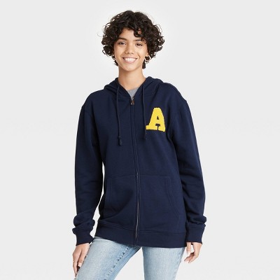 womens navy blue zip up sweatshirt