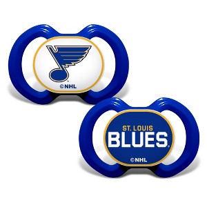 BabyFanatic Officially Licensed Unisex Pacifier 2-Pack - NHL St. Louis Blues. - 1 of 4