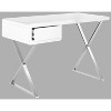 Hanover Desk - FOX2207 - White/Chrome - Safavieh Couture - 3 of 4
