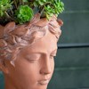 NAYSAYE Garden Decor Visage Head Bust Cement Planter for Indoor and Outdoor Display, Brown, 6.3"*5.9"*9.1" - 4 of 4
