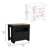 NicBex Kitchen Island Cart with 1 Open Shelves and 2 Door Cabinets,Kitchen Island with Storage,Modern Kitchen Cart,Island Table for Kitchen - 3 of 4