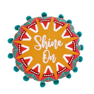 Monique Round Shine On Kids' Pillow - Homthreads: Modern Cotton Throw Pillow, 16" Round, Removable Cover, Indoor Use - 1 of 4