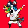Women's Design By Humans Dabbing Dance Pirate Unicorn Gifts Funny Halloween Costume Gift By lukesstore Racerback Tank Top - 2 of 3