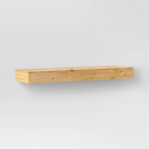 24 Floating Light Wood Shelf Natural - Threshold™ : Target