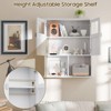 White Wall Cabinet with Motion Sensor LED Light and Adjustable Shelf, Wooden Medicine Cabinet - 4 of 4