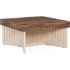 Tribesigns 35.4" Farmhouse Square Wood Coffee Table - 1 of 4