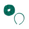 The Pink Picket Fence Louise Twirl Dress Set – Green Dress, Cotton Leggings, Scrunchie & Headband - 4 of 4