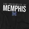 University of Memphis Official Stacked Adult T Shirt, Black - 2 of 4