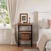 VECELO Modern X-Design Nightstand Set of 1/2, 3-Tier Bedside Tables with Storage Shelves, Small End Side Tables for Bedroom, Living Room, or Office - 4 of 4
