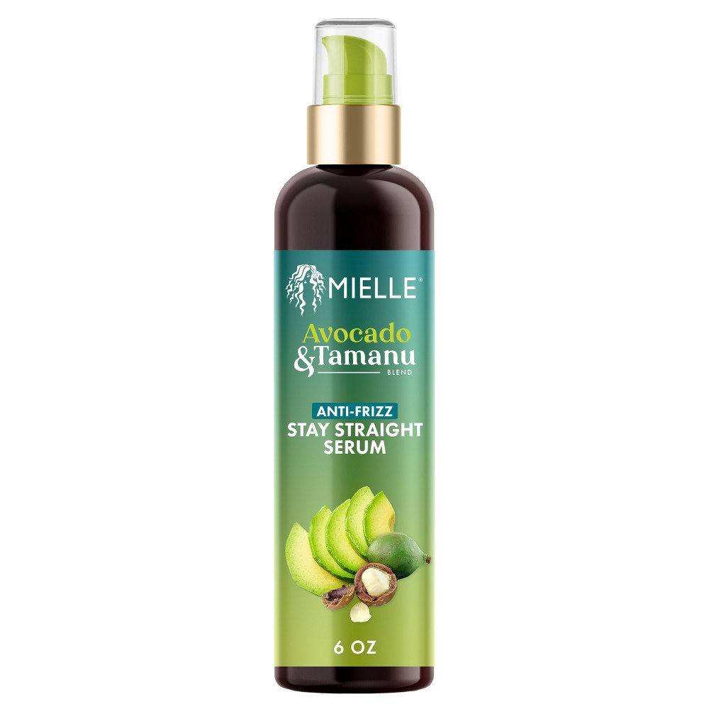 Photos - Hair Styling Product Mielle Organics Avocado & Tamanu Anti-Frizz Stay Straight Serum - 6 fl oz