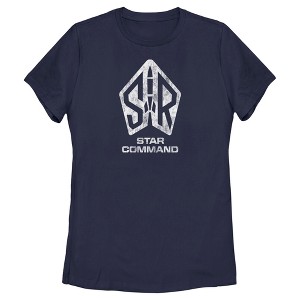 Women's Lightyear Star Command Distressed Logo T-Shirt - 1 of 4