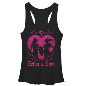 Women's Nintendo Legend of Zelda Link Love Racerback Tank Top - 1 of 3