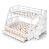 Twin Over Full Bunk Bed with Storage Drawers, Shelved Staircase, and Reversible Ladder, Convertible Design - 2 of 4