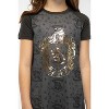 Harry Potter Girls Foil Print Hogwarts Raglan Nightgown - 4 of 4