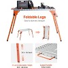 VEVOR Foldable Welding Table 44" x 21", 500LBS Capacity Welding Workbench with 4-Level Adjustable Height, Carbon Steel Work Bench, Silver+Orange - 3 of 4