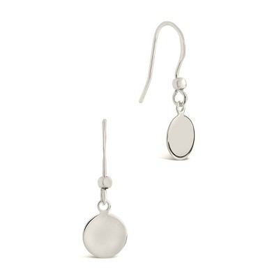 SHINE by Sterling Forever Sterling Silver Fishhook Disc Drop Earrings